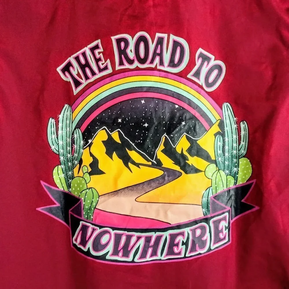 Empyre Keana Road to Nowhere Red Hooded Windbreaker Jacket